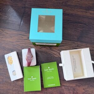 Kate Spade Activity Tracker Women Pink Glitter Scalloped Rose Gold Bluetooth